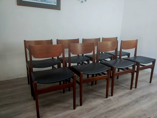Set of 8 Danish dining chairs