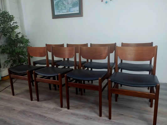 Set of 8 Danish dining chairs