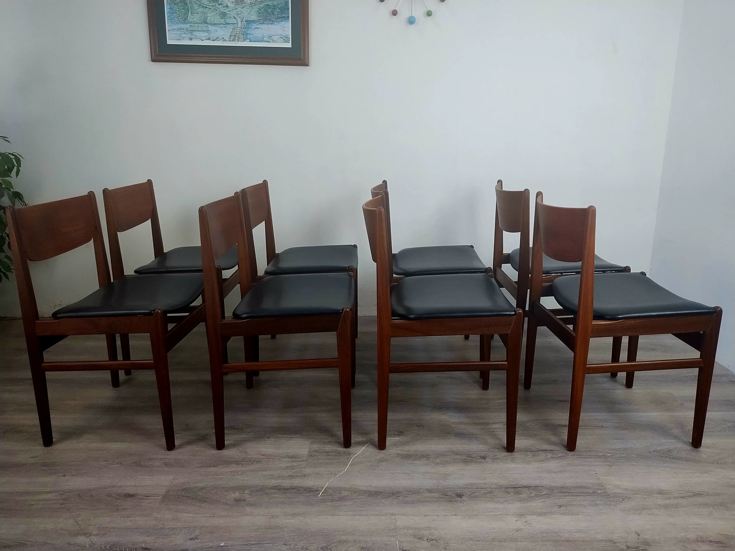 Set of 8 Danish dining chairs