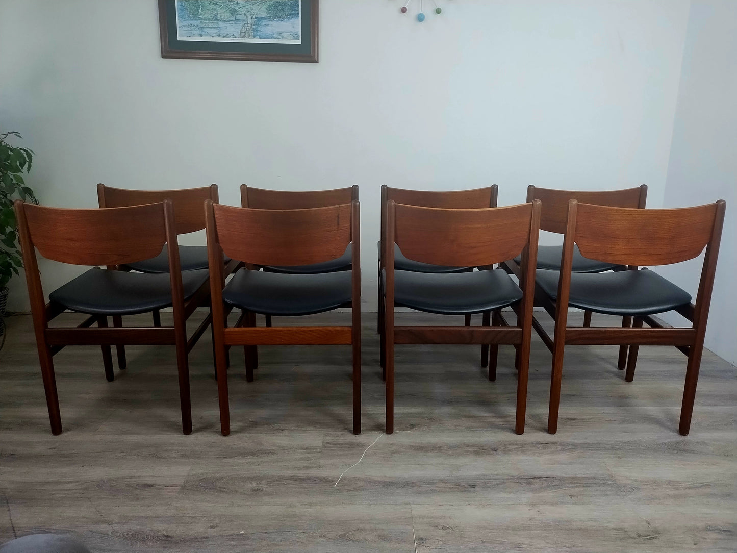 Set of 8 Danish dining chairs