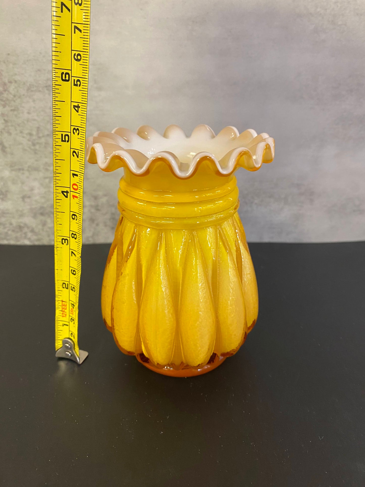 Kanawha Glass Melon Ruffle Vase