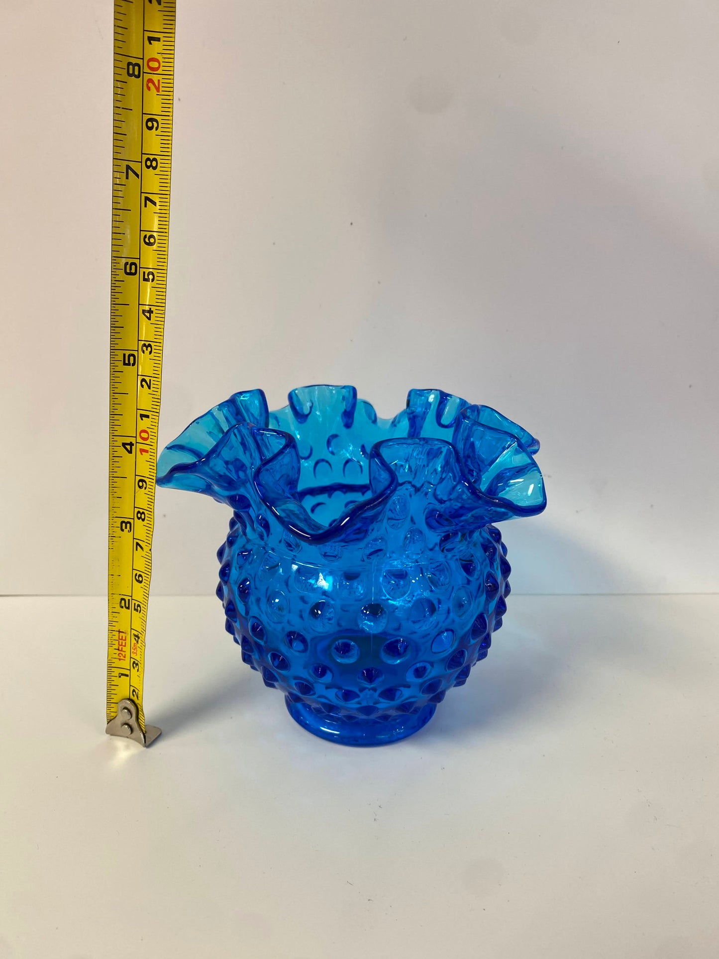Blue Fenton Hobnail Small Vase