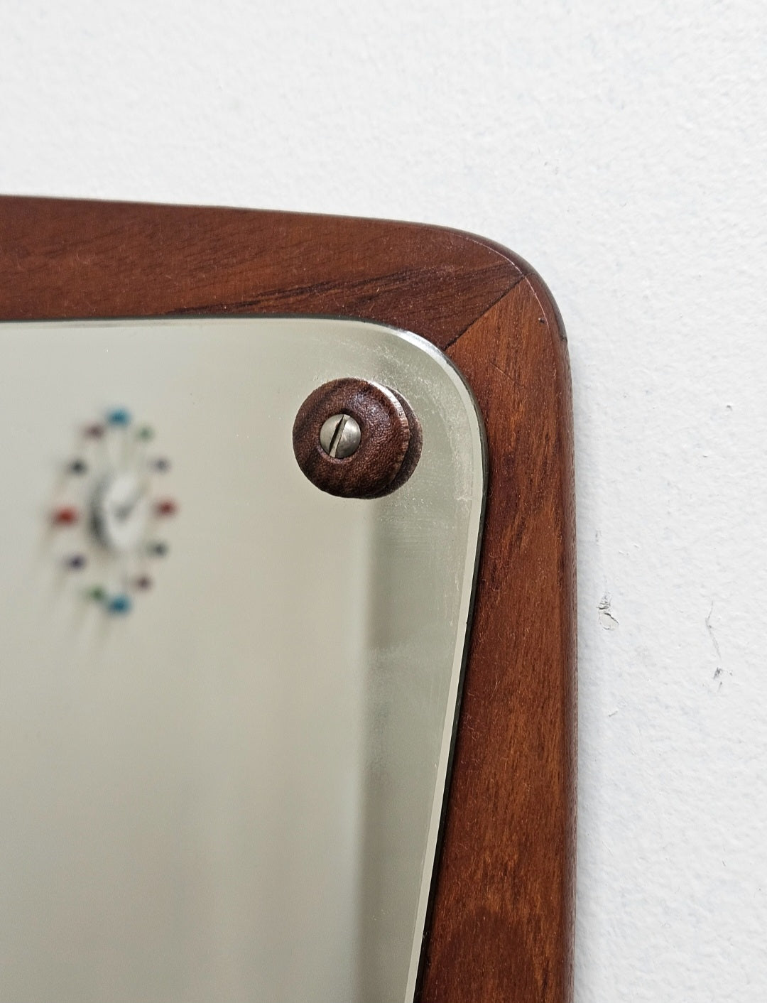 Vintage Danish Teak Wall Mirror