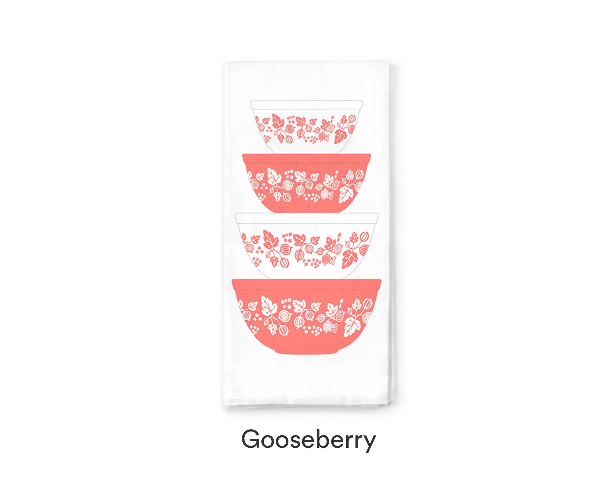 Pyrex-Inspired Tea Towel Cotton – Retro Kitchen Gift