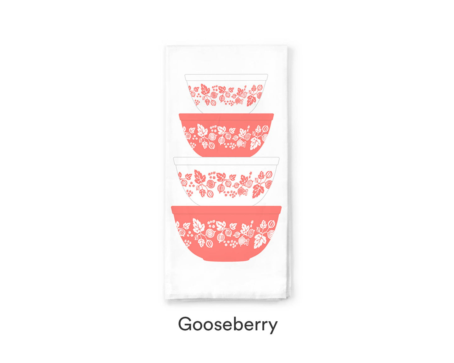 Pyrex-Inspired Tea Towel Cotton – Retro Kitchen Gift