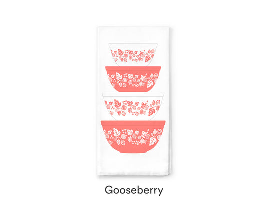 Pyrex-Inspired Tea Towel Cotton – Retro Kitchen Gift