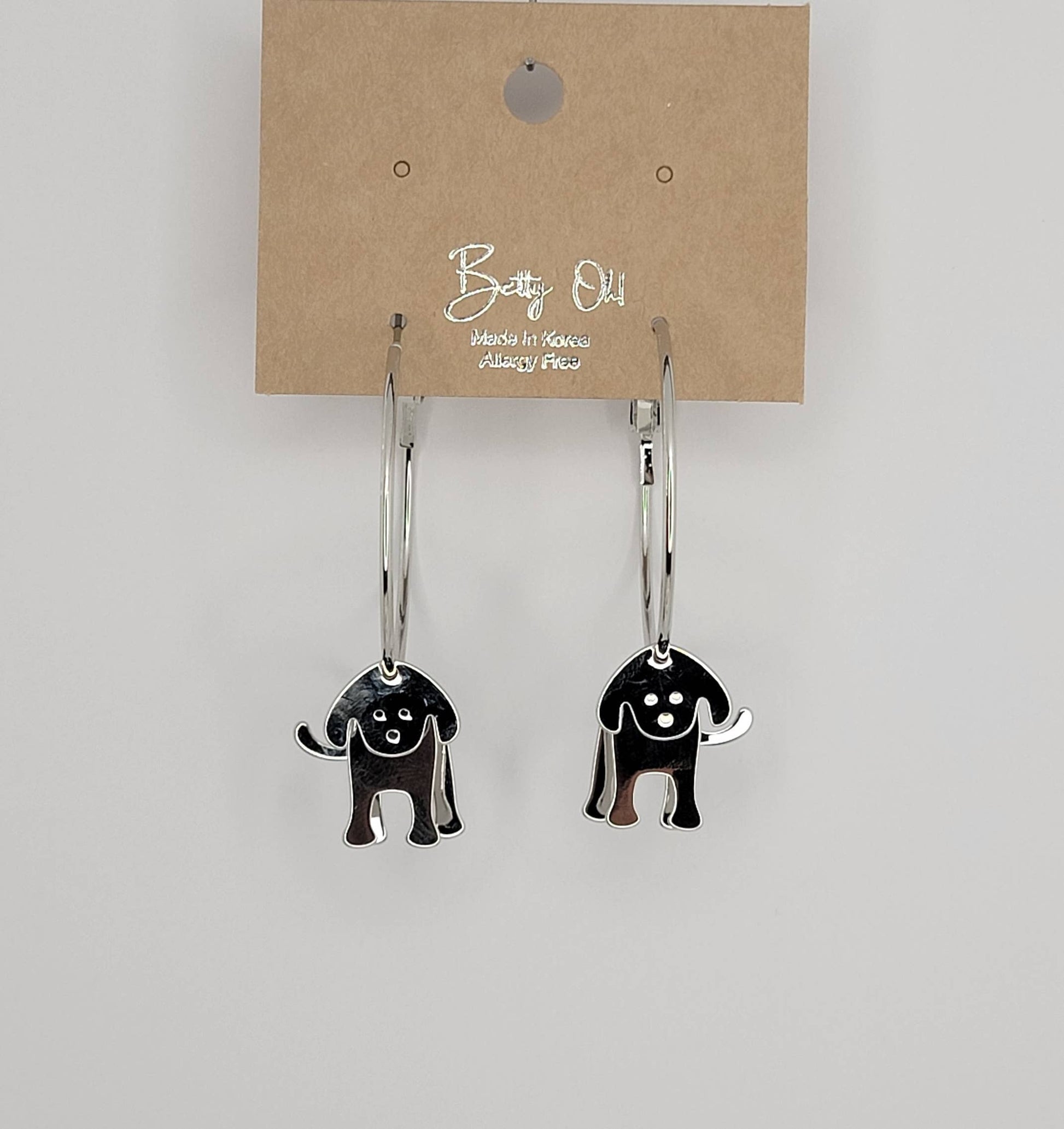 Dog Hoop Earrings