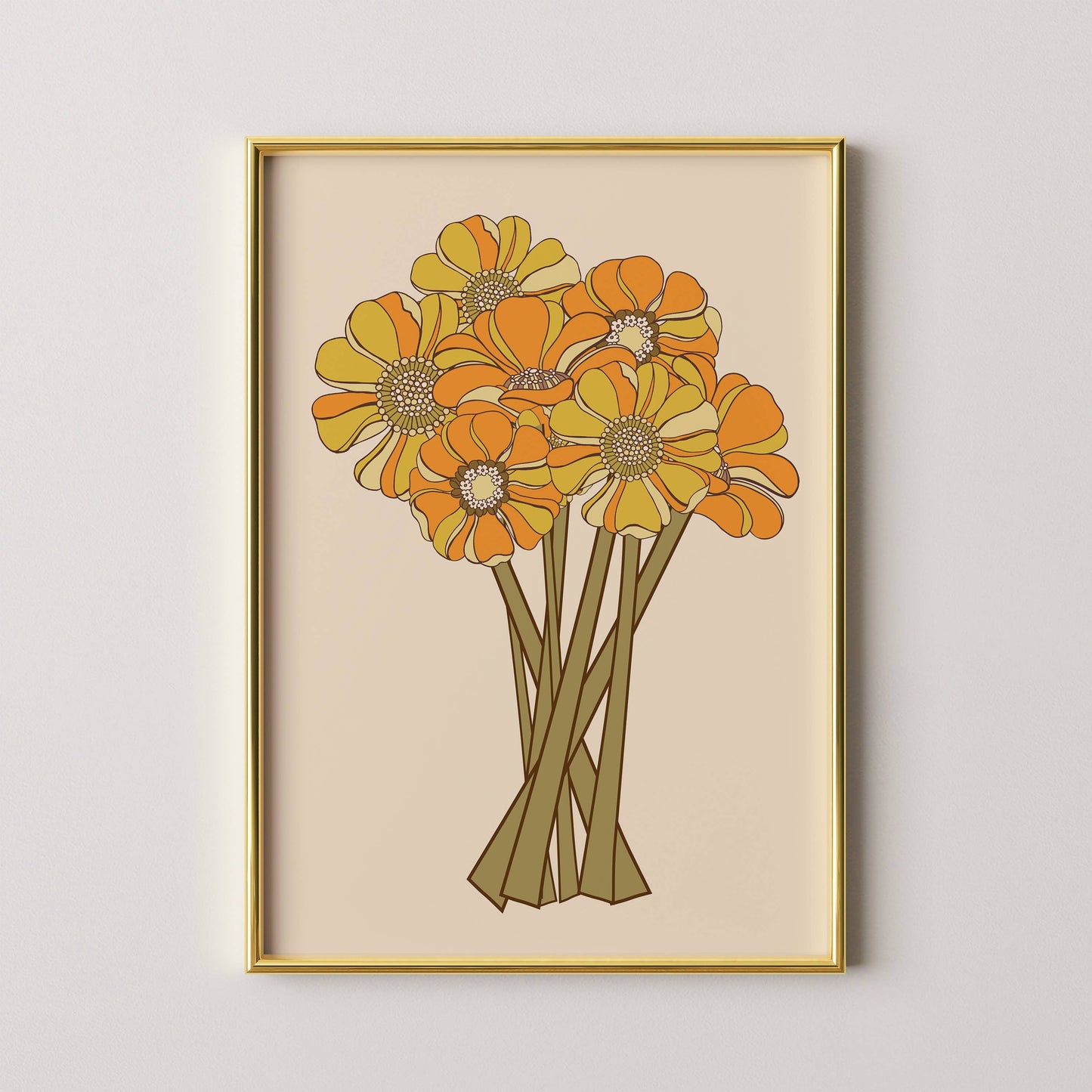 Retro Bouquet Print