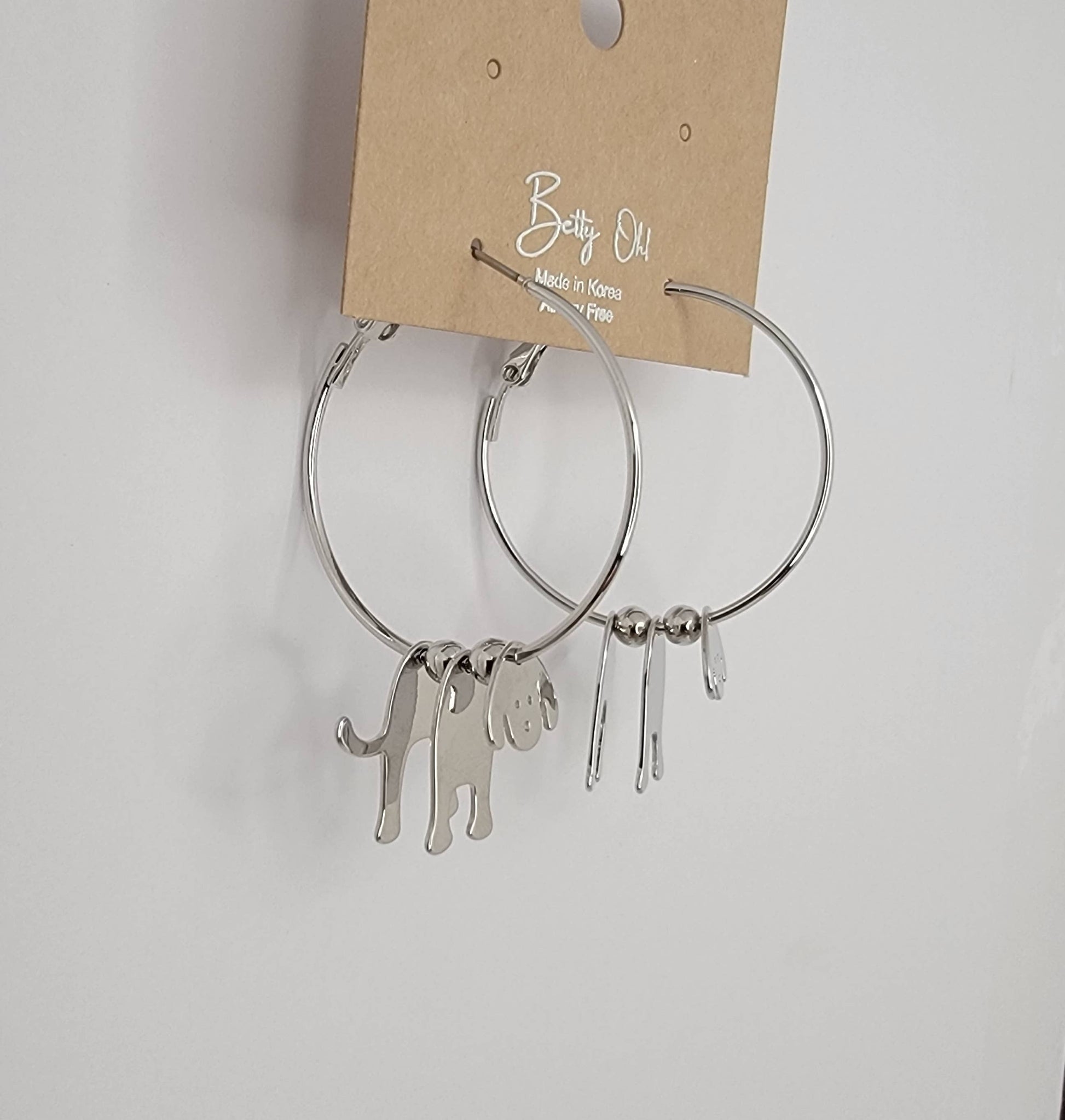 Dog Hoop Earrings