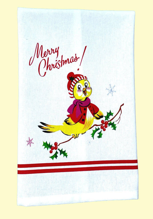 Christmas Birdie Tea Towel