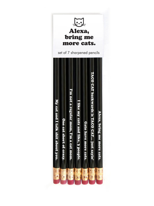 ALEXA, BRING ME MORE CATS PENCIL SET - Vintage MC