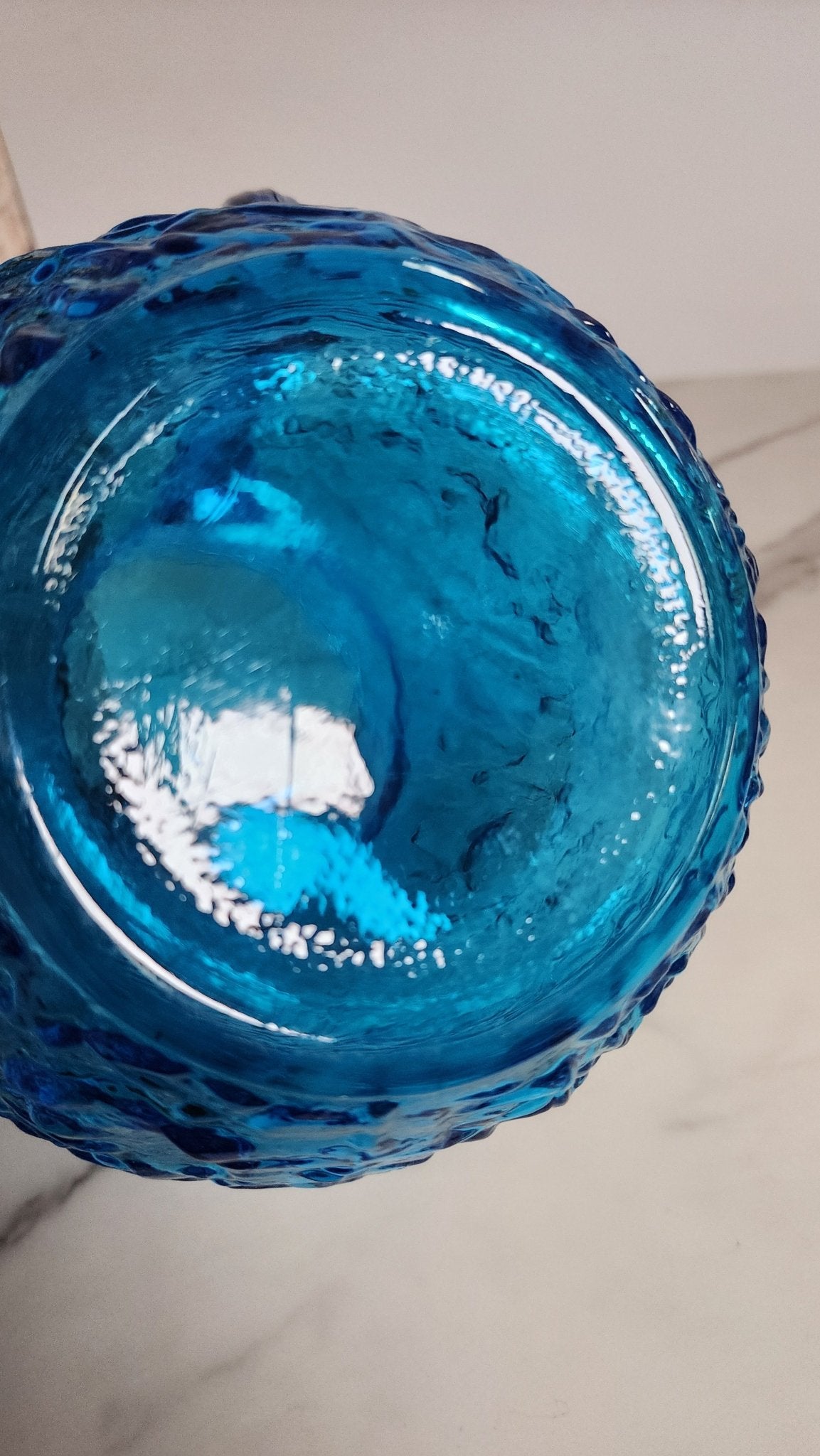 Aqua Cracked Ice Pitcher - Vintage MC