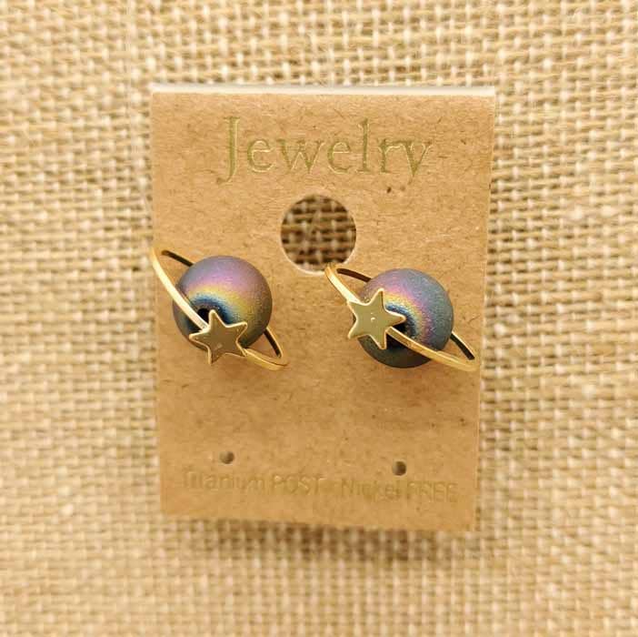 Planet Design Post Earrings