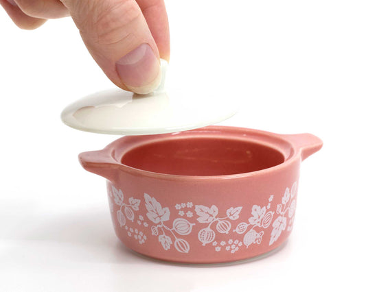 Pyrex-Inspired Gooseberry Casserole Ceramic Trinket Box
