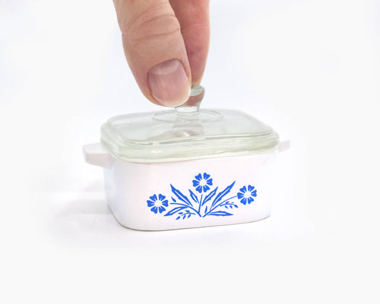 Mini Cornflower Trinket Box – Corningware–Inspired Casserole