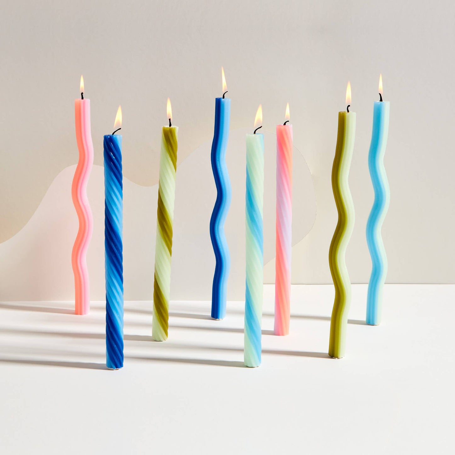 Wiggle Candle Sticks by Lex Pott - Mint (2 pack)