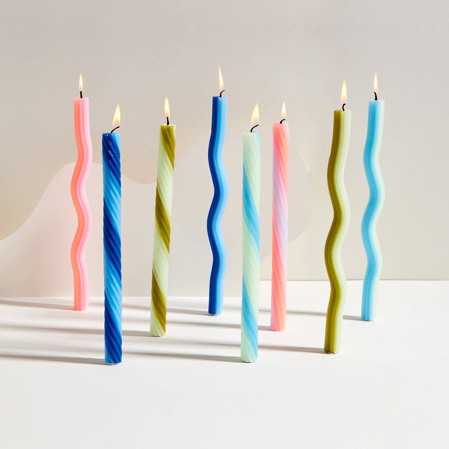 Wiggle Candle Sticks by Lex Pott - Blue (2 pack)