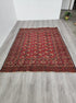 BB062302 Wool Bokhara Rug in Red - Vintage MC