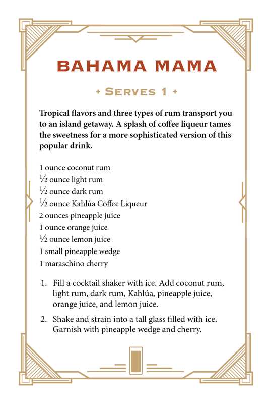 Rum Cocktail Cards A–Z