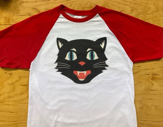 Bettie Cat Raglan T-Shirt - Vintage MC