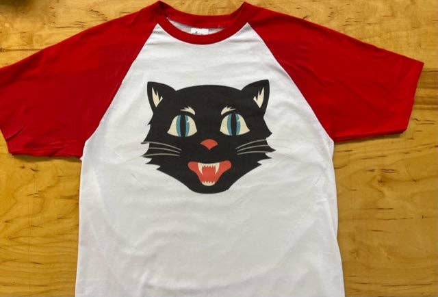 Bettie Cat Raglan T-Shirt - Vintage MC