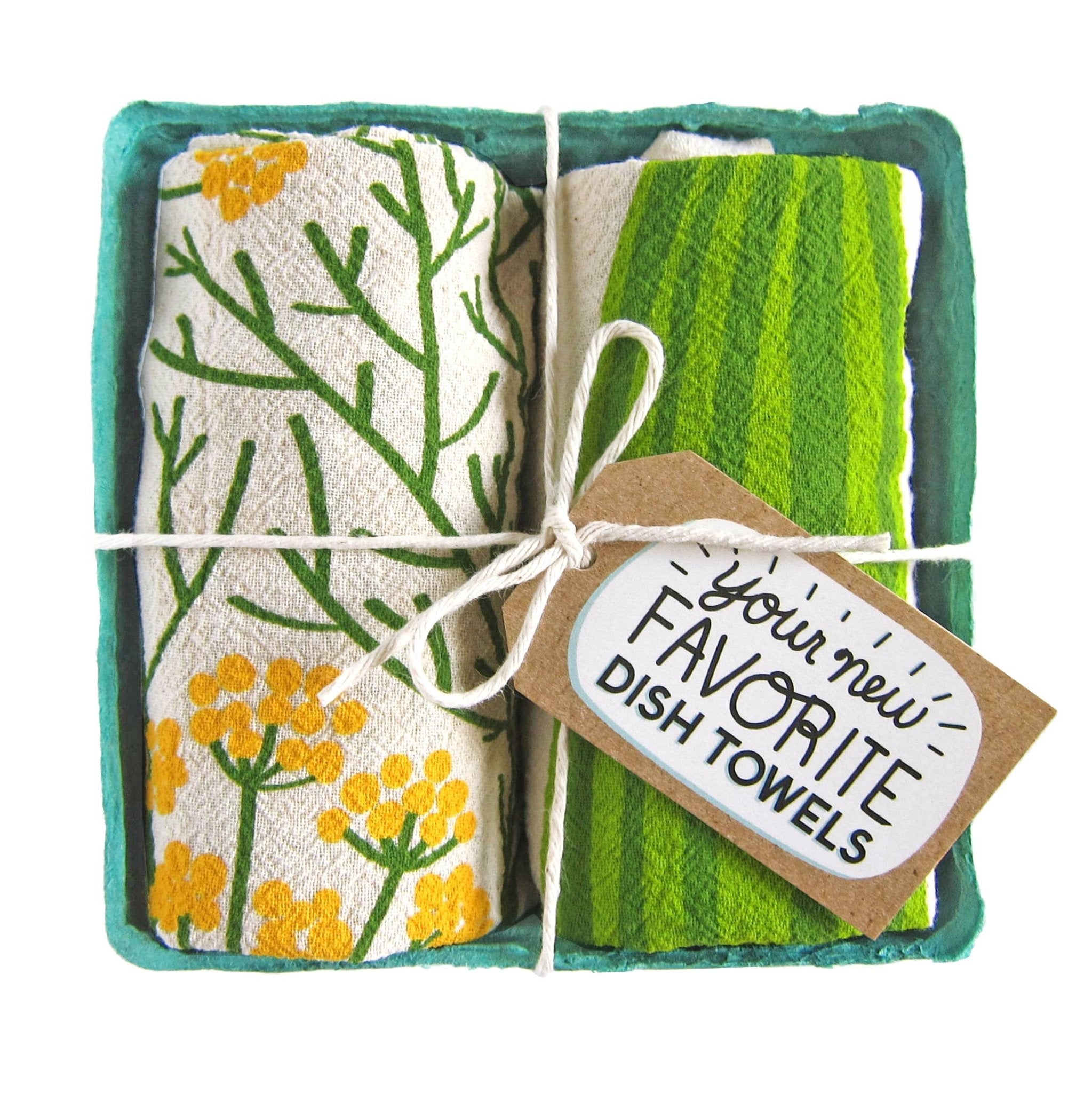 BIG DILL (Dill, Pickle) - Tea Towel Set of 2 - Vintage MC
