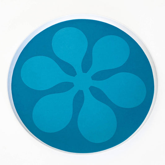 Blue Modfest Melamine Dinner Plate - Vintage MC