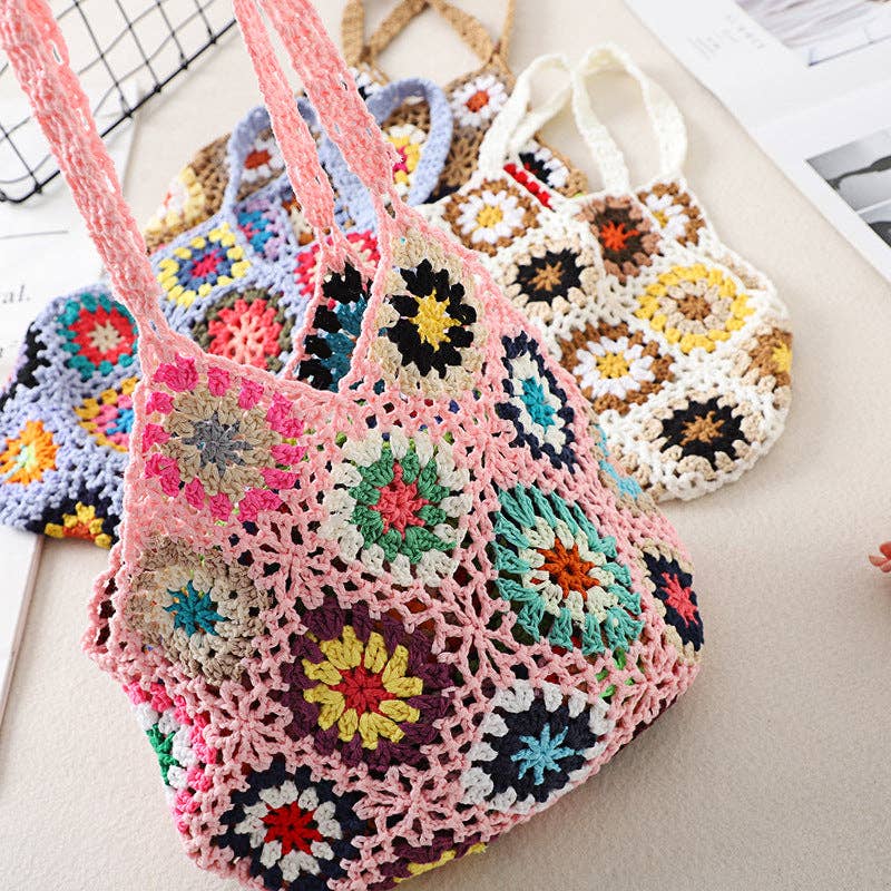 Bohemian Handmade Crochet Bag - Vintage MC