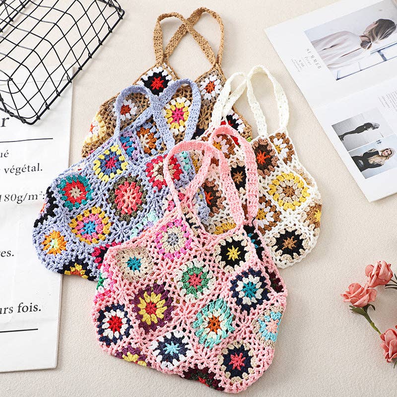 Bohemian Handmade Crochet Bag - Vintage MC