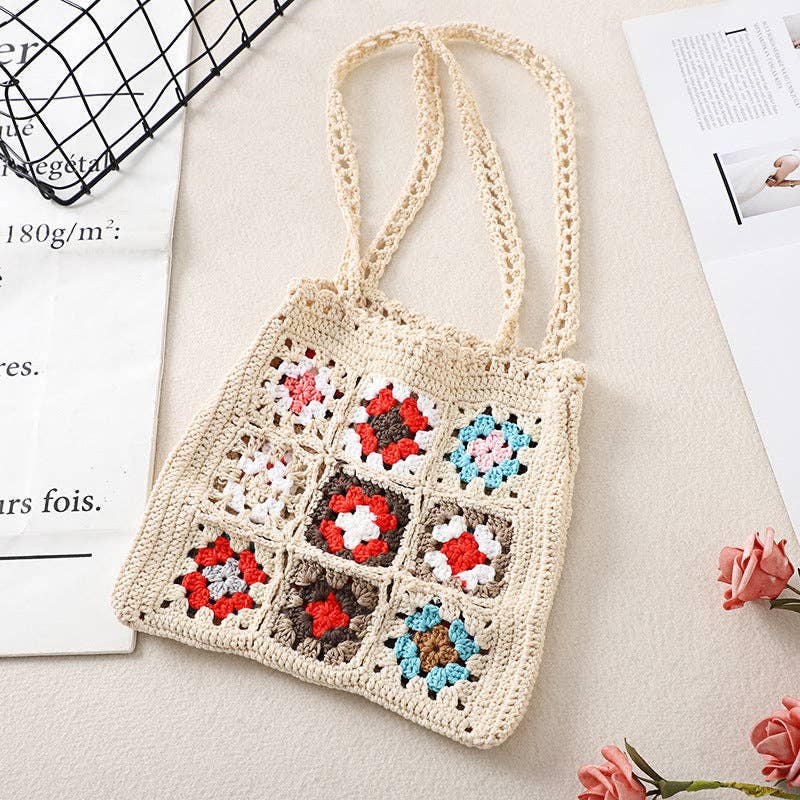 Bohemian Handmade Crochet Bag - Exquisite Handcrafted Tote - Vintage MC