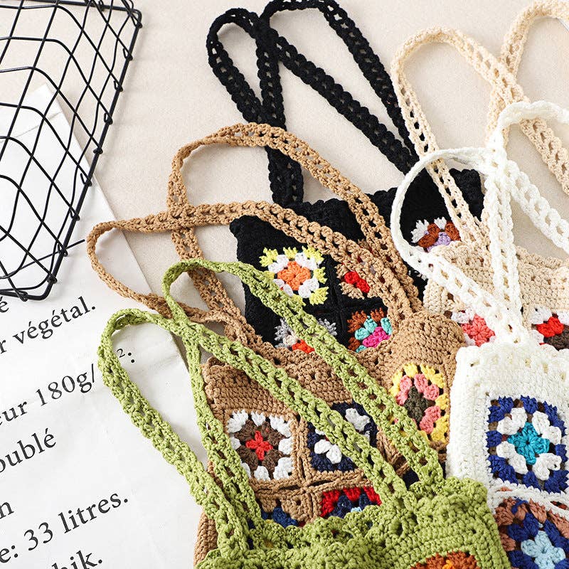 Bohemian Handmade Crochet Bag - Exquisite Handcrafted Tote - Vintage MC