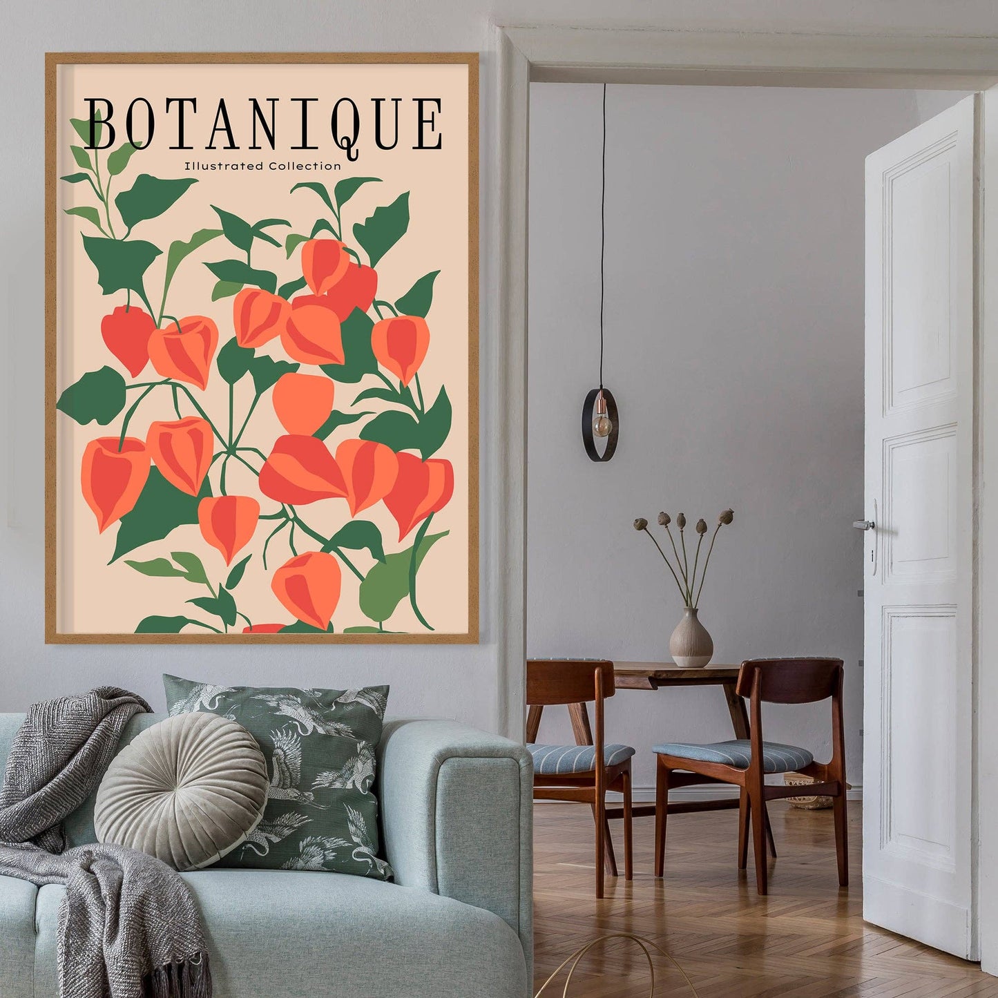 Botanique Illustrated Floral Print - Vintage MC
