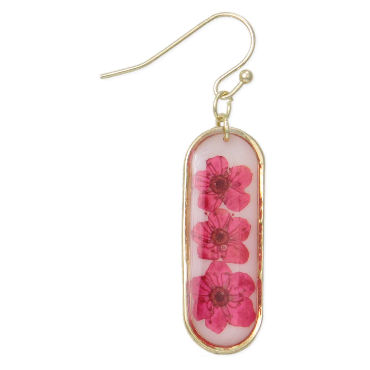 Bouquet Bar Red Dried Flower Earrings - Vintage MC