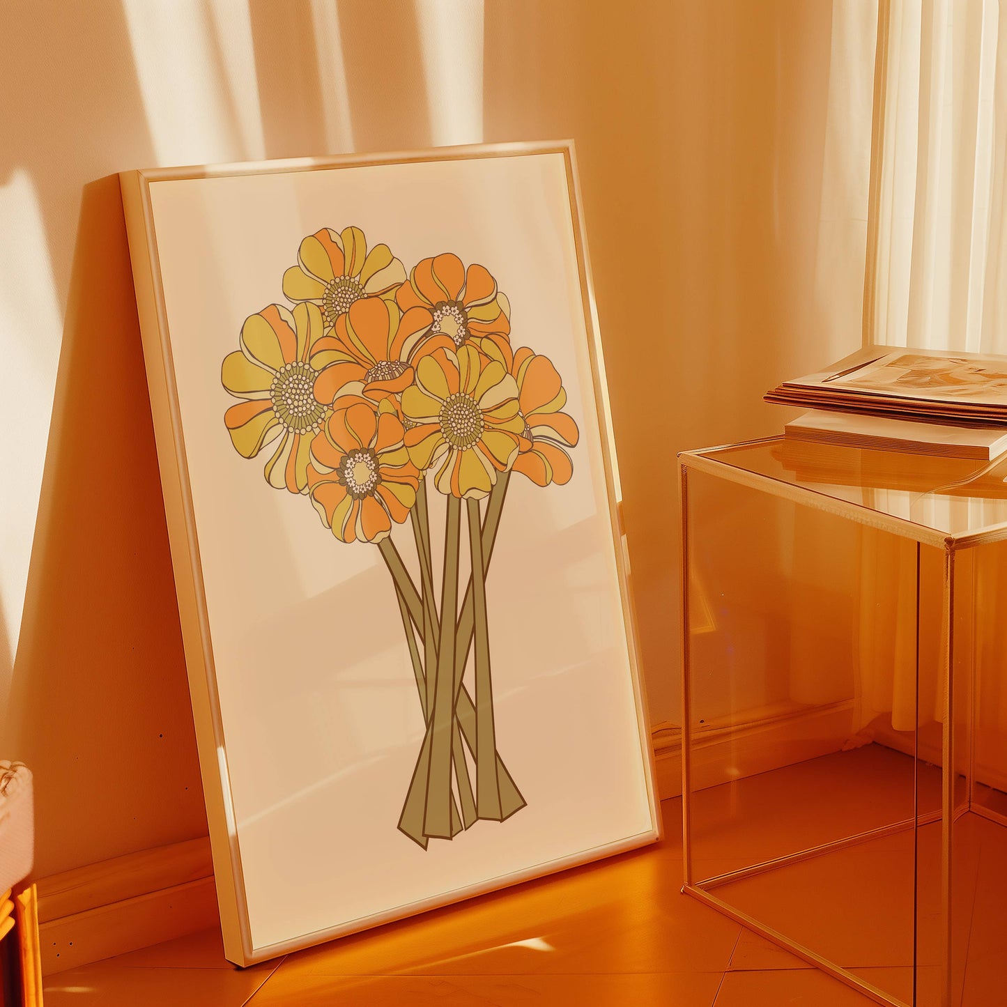 Retro Bouquet Print