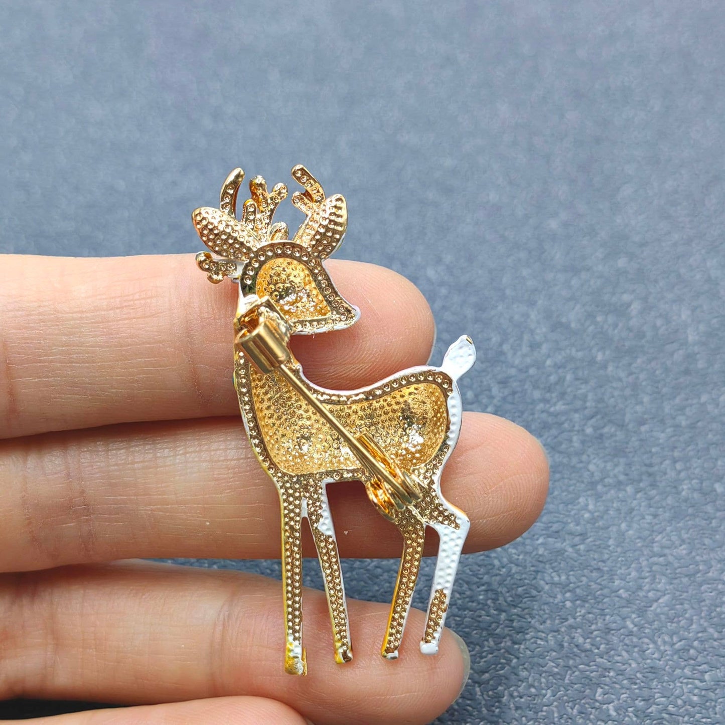 Enamel Sika Deer Brooch
