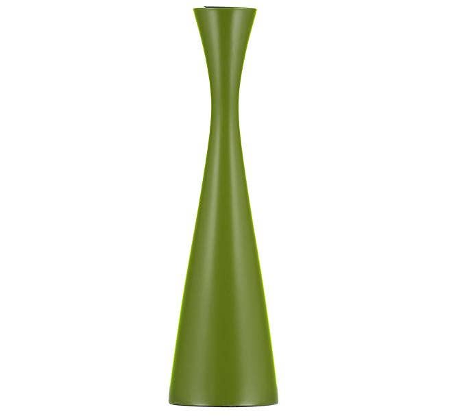 BRITISH COLOUR STANDARD - 25cm H / 9.8'' H  Tall Olive Green Candleholder