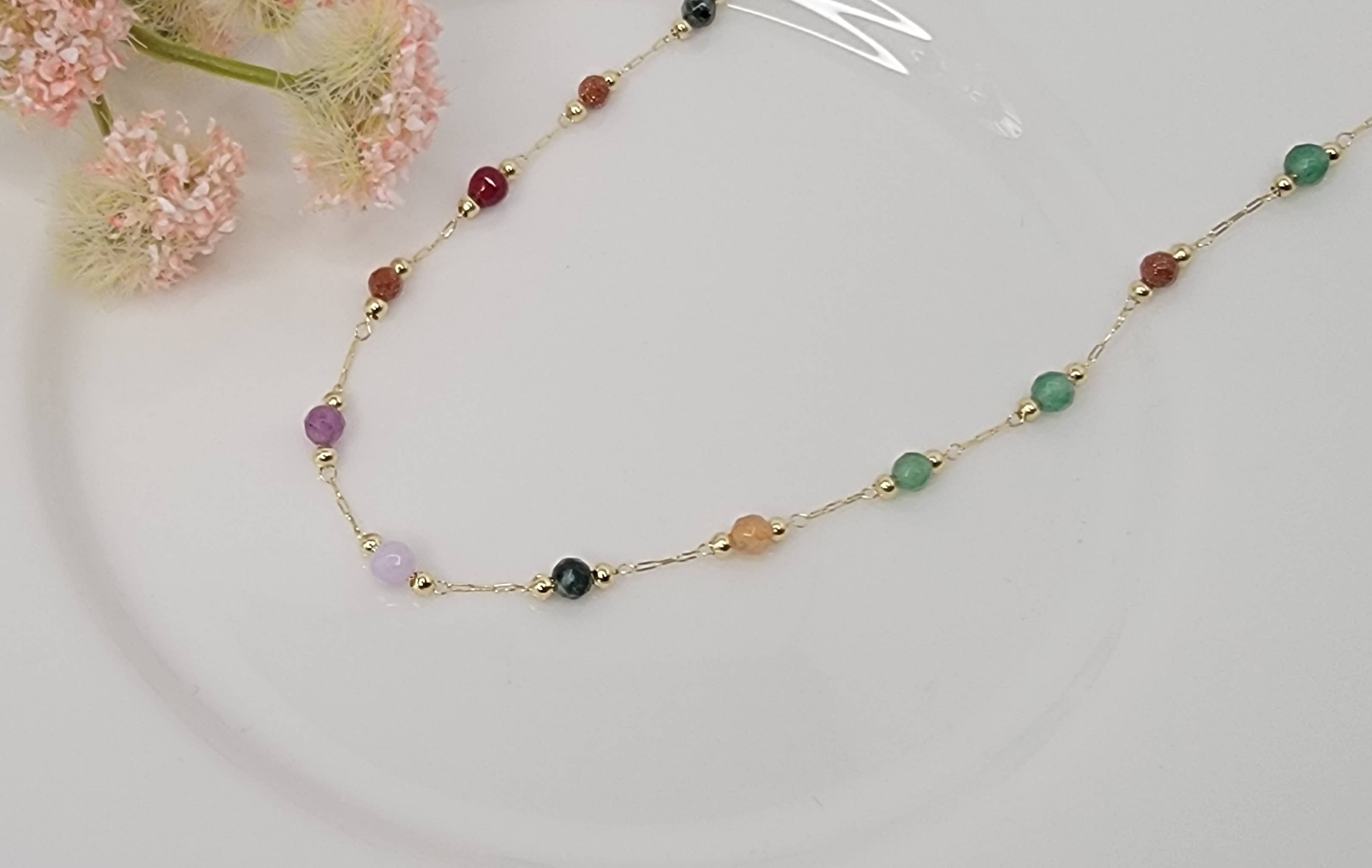 Multi Color Beaded Necklace