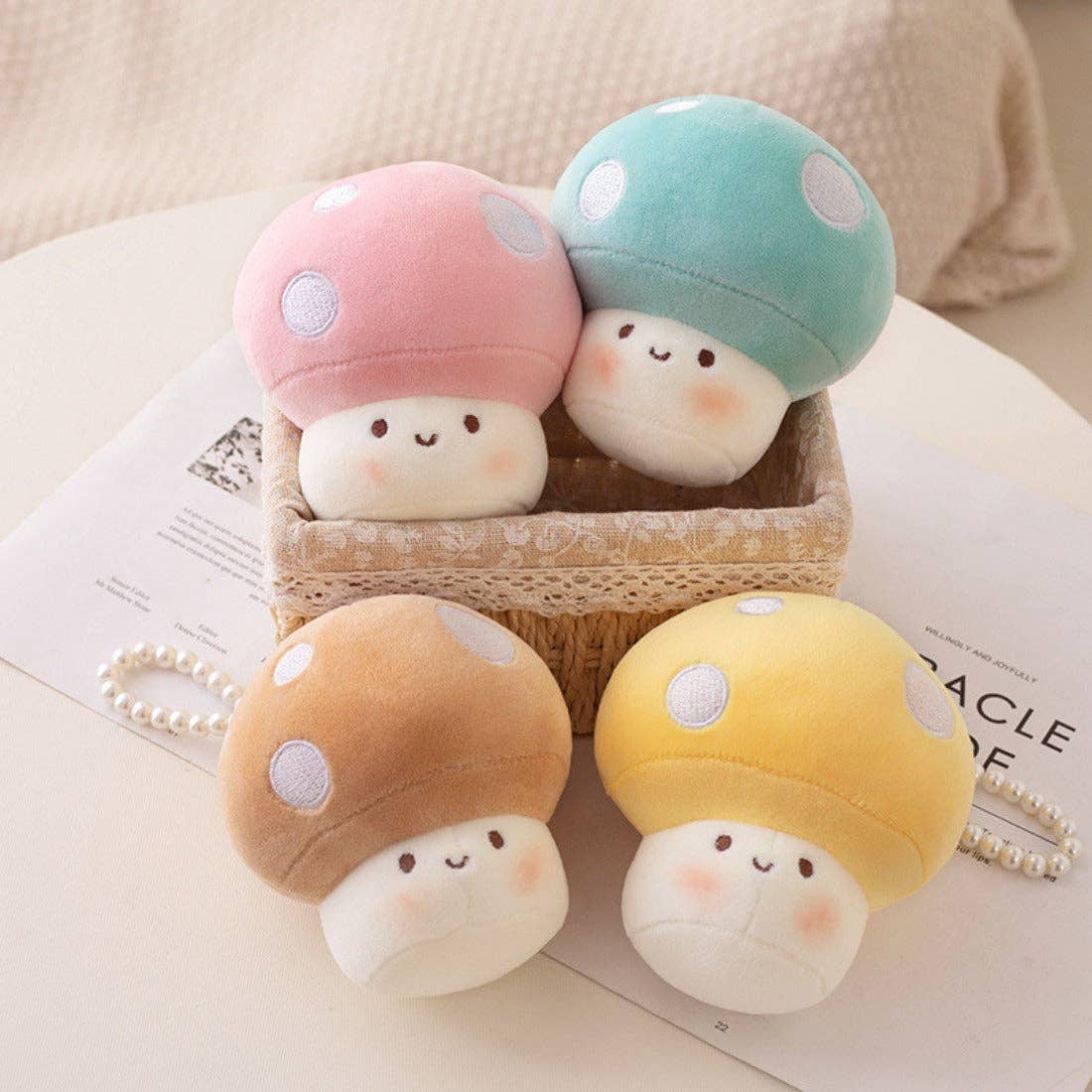 Koco - Macaron-Colored Mushroom Keychain