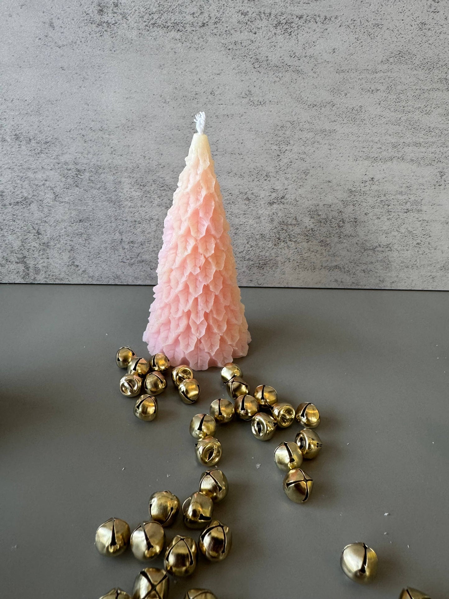 Frosty Retro Style Holiday Tree Candle