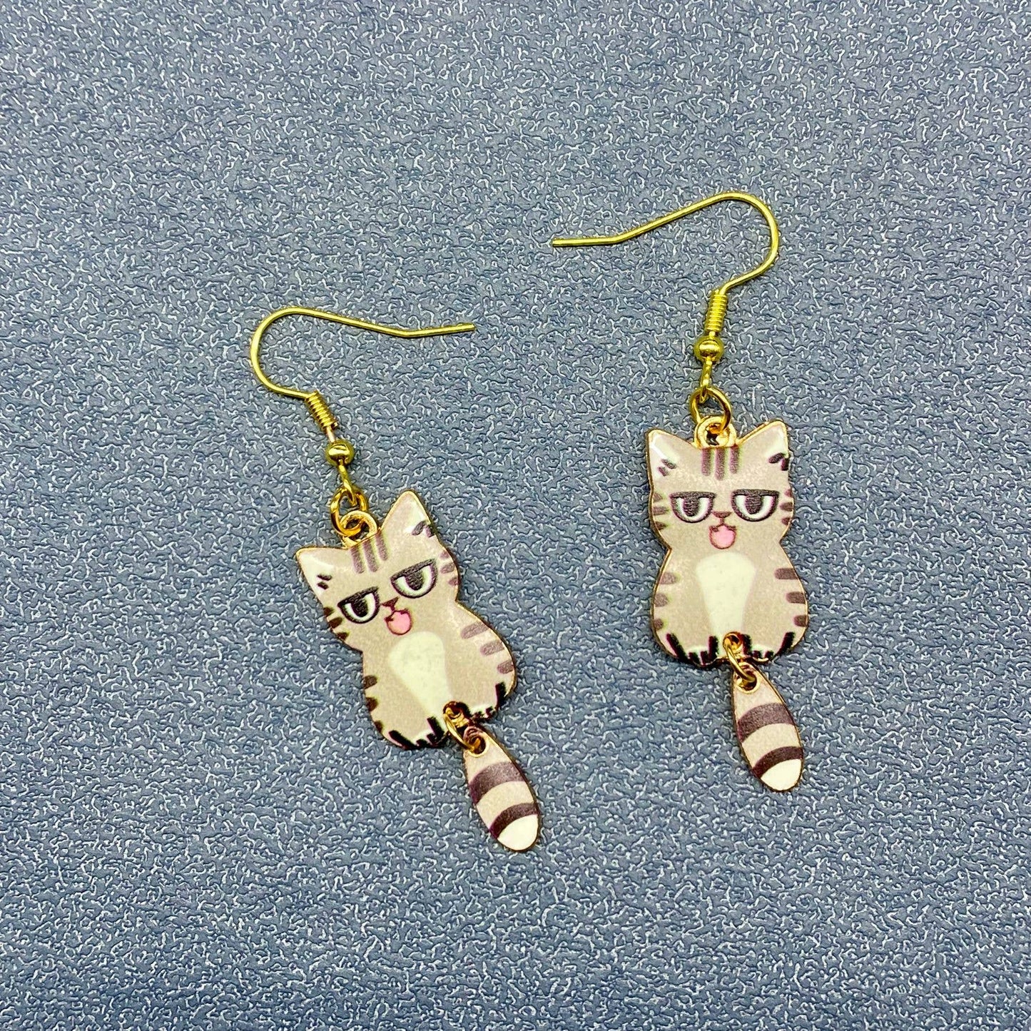 Cat Dangle Earrings - Vintage MC