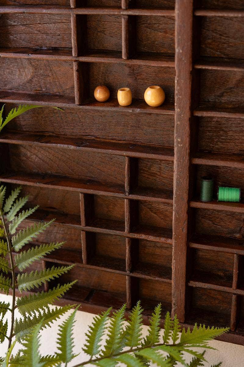 Antique Wood Printer Trays