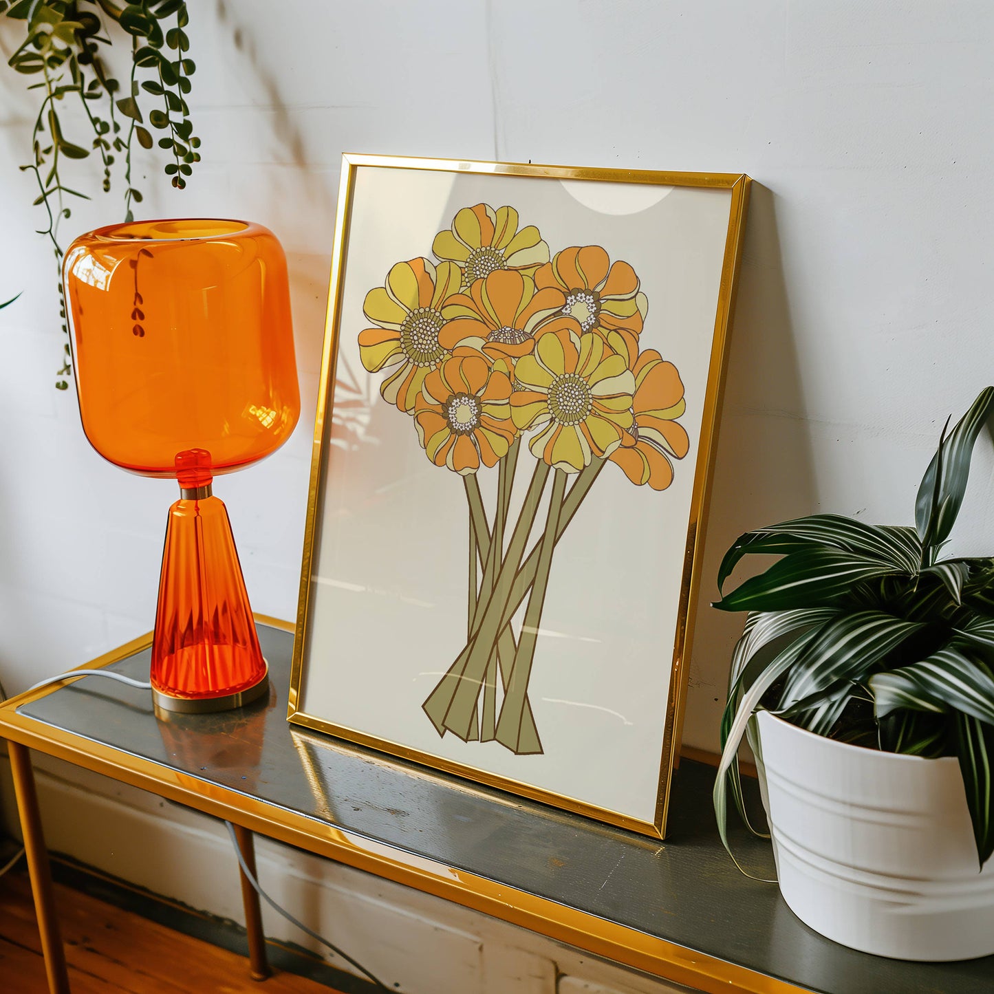 Retro Bouquet Print