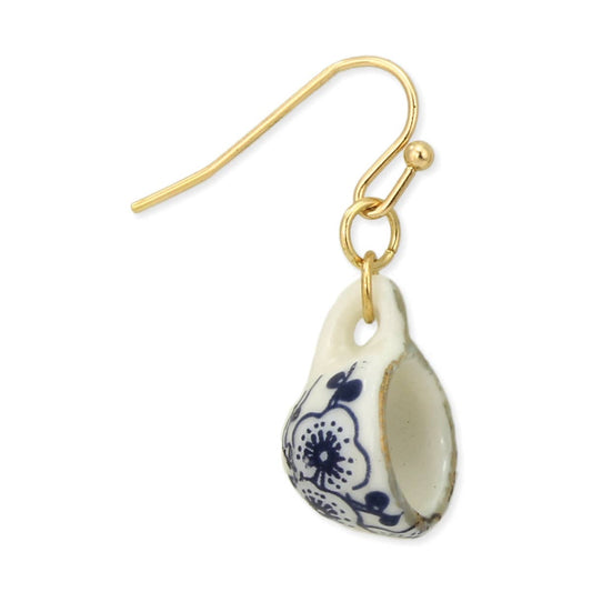 Ceramic Tea Cup Earrings - Vintage MC