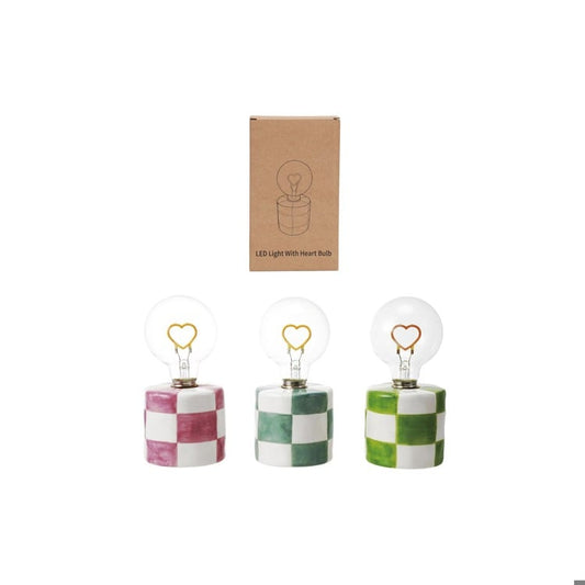 Checker Ceramic LED Light - Vintage MC