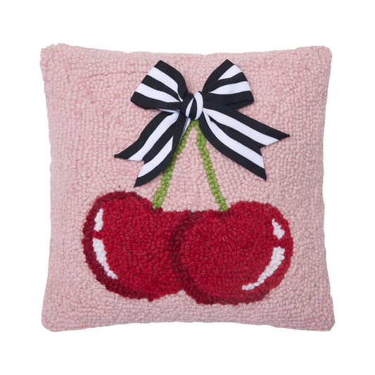Cherries W/Ribbon Hook Pillow - Vintage MC