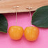 Cherry, Cherry Nice! Light Red Cherry Drop Earrings - Vintage MC