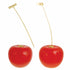 Cherry Resin Cherry Drop Earrings - Vintage MC