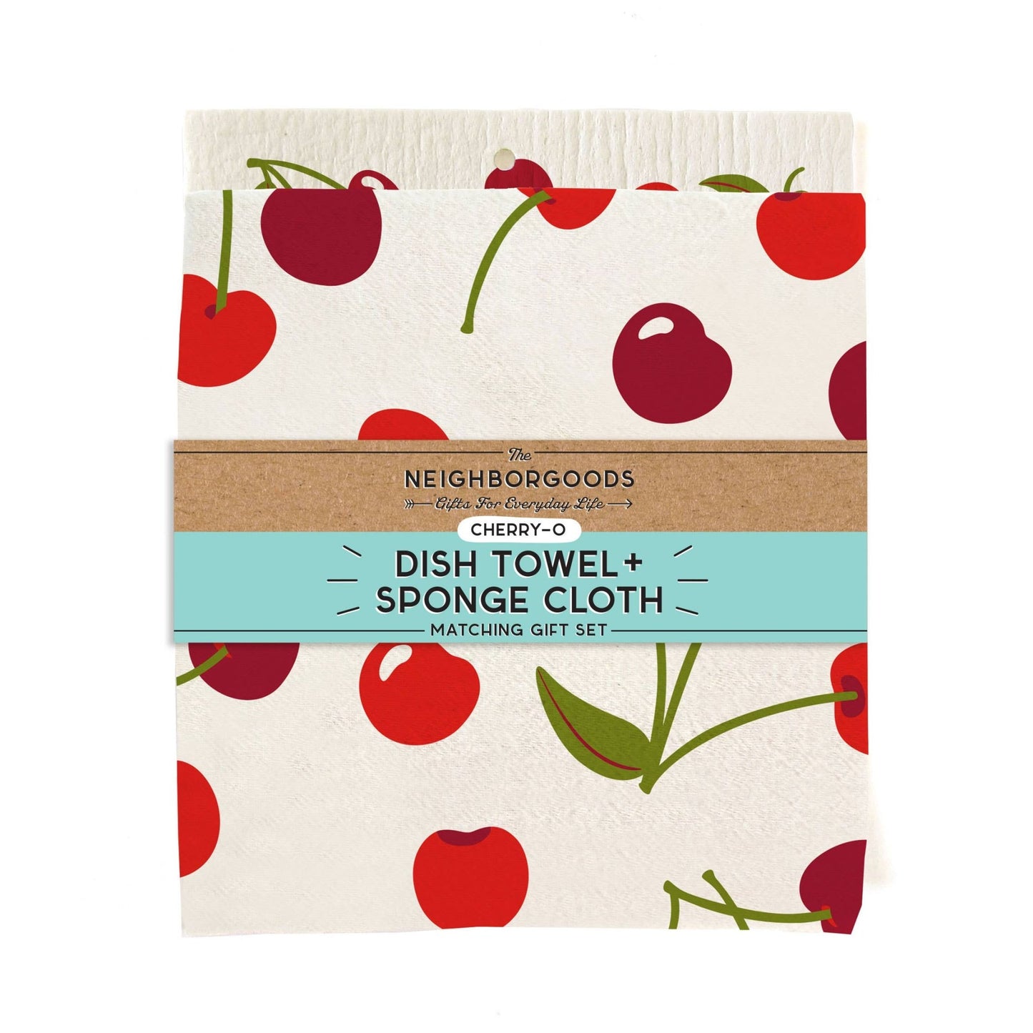 Cherry - Tea Towel + Sponge Cloth Set - Vintage MC