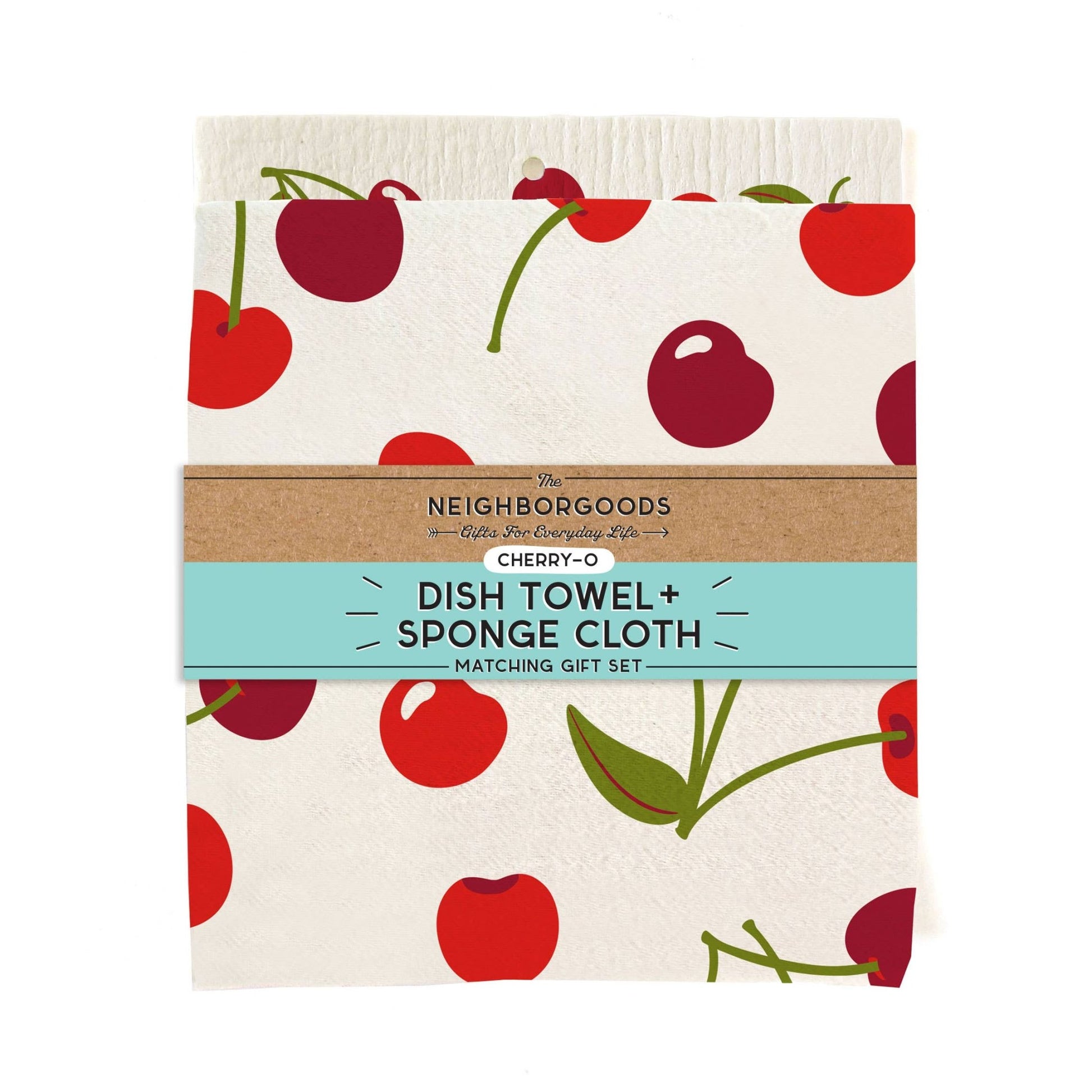 Cherry - Tea Towel + Sponge Cloth Set - Vintage MC