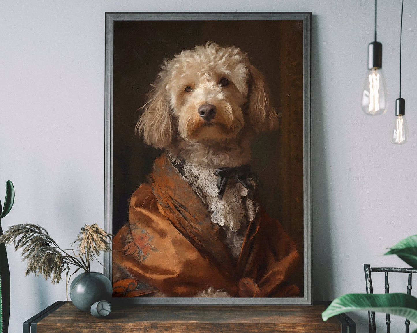Cockapoo Dog Portrait Print - Vintage MC